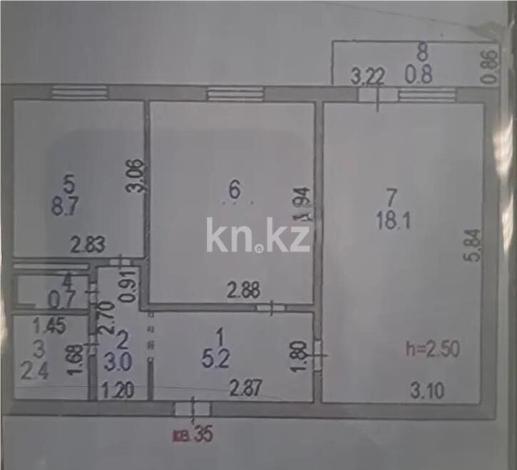Продажа 2-комнатной квартиры, 50.3 м² - Продажа двухкомнатных квартир в р-не Сарыарка Астаны - страница 13 фото 1 из 1
