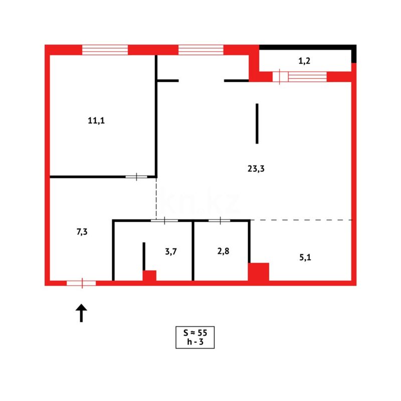 Продажа 2-комнатной квартиры, 56 м² - Продажа квартир в Караганде - страница 87 фото 30 из 30