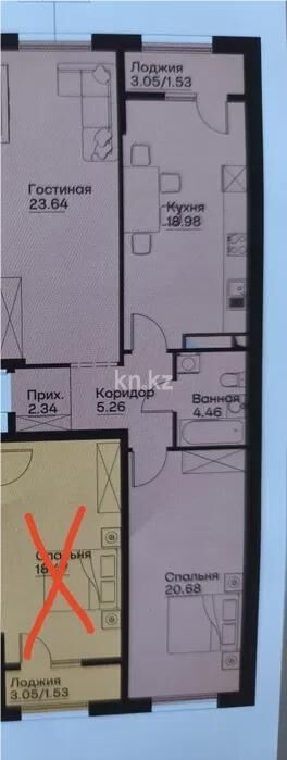 Продажа 2-комнатной квартиры, 77 м² - Продажа двухкомнатных квартир от собственников в Алматы фото 3 из 3
