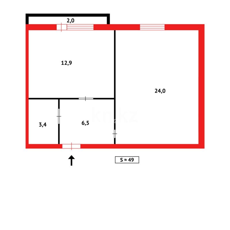 Продажа 1-комнатной квартиры, 48 м² - Продажа квартир в Караганде - страница 97 фото 12 из 12