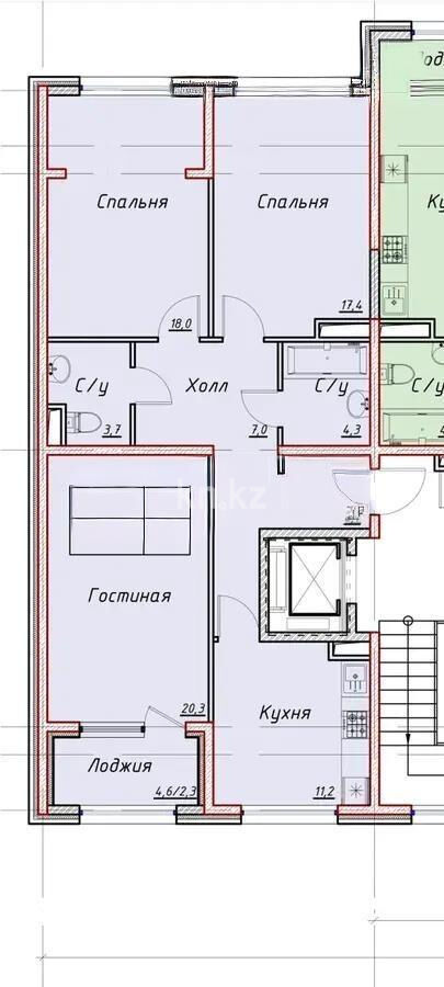 Продажа 3-комнатной квартиры, 98 м² - Продажа трехкомнатных квартир в Медеуском р-не Алматы - страница 10 фото 1 из 1