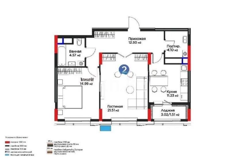 Продажа 2-комнатной квартиры, 70.41 м² - Продажа двухкомнатных квартир в р-не Есиль Астаны - страница 16 фото 1 из 1