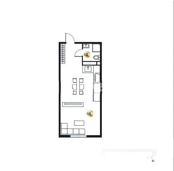 Продажа 1-комнатной квартиры, 42.5 м² - Недвижимость в Алматы - страница 2 фото 1 из 1