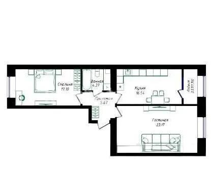 Продажа 2-комнатной квартиры, 68 м² - Продажа квартир в кирпичном доме в Астане - страница 218 фото 1 из 1