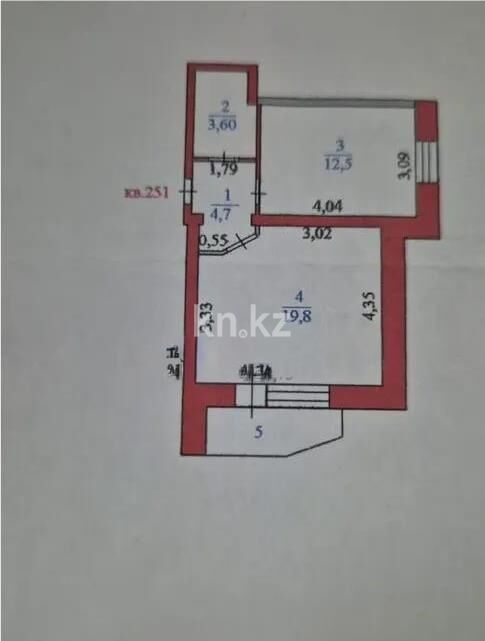 Продажа 1-комнатной квартиры, 41.3 м² - Продажа однокомнатных квартир в р-не Алматы Астаны - страница 9 фото 1 из 1