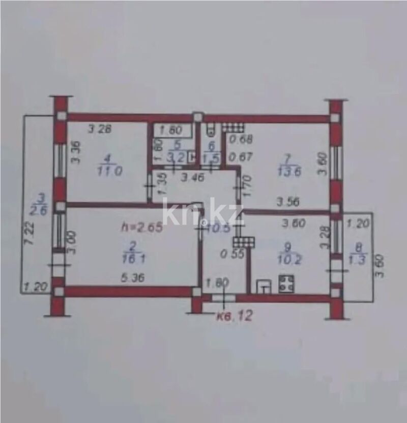 Продажа 3-комнатной квартиры, 70 м² - Продажа трехкомнатных квартир в блочном доме в Алматы - страница 2 фото 3 из 3
