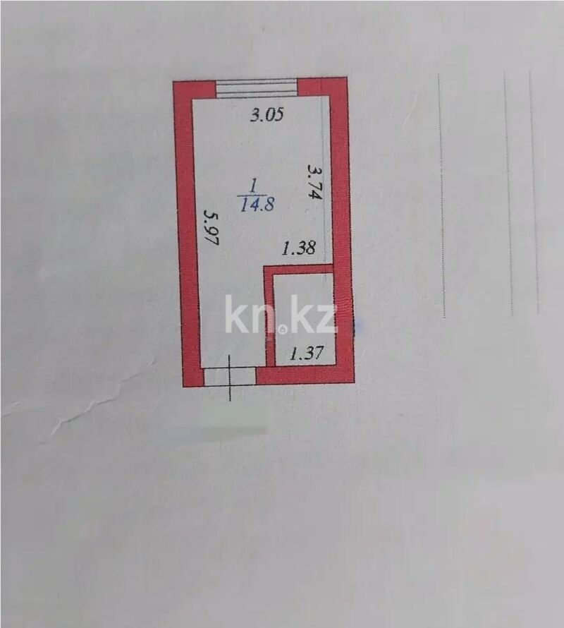 Продажа 1-комнатной квартиры, 18 м² - Продажа однокомнатных квартир в р-не Алматы Астаны - страница 7 фото 1 из 1