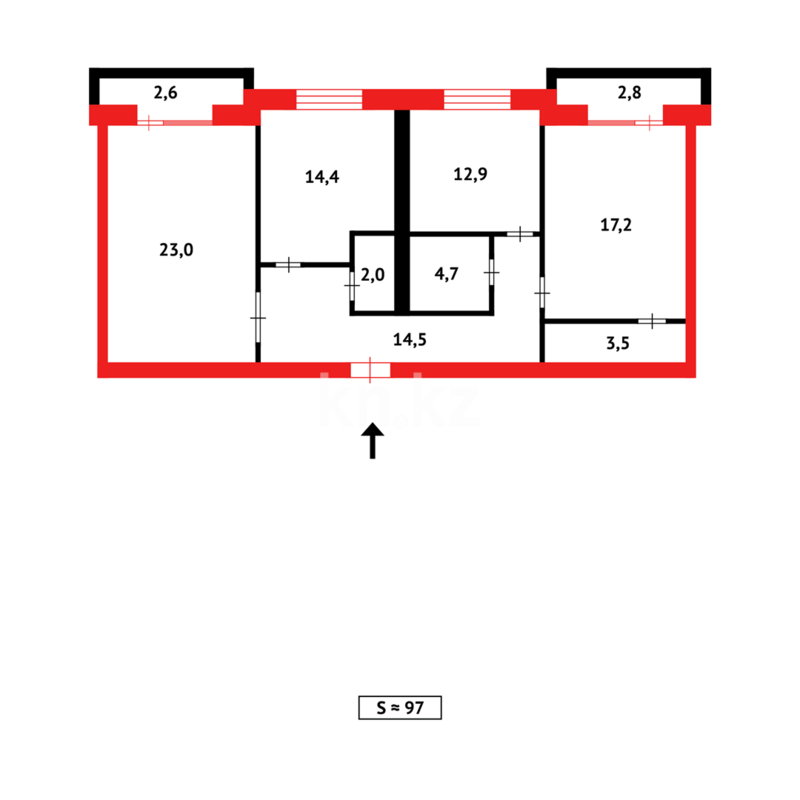 Продажа 3-комнатной квартиры, 95 м² - Продажа трехкомнатных квартир на Юго-Востоке Караганды - страница 10 фото 12 из 12