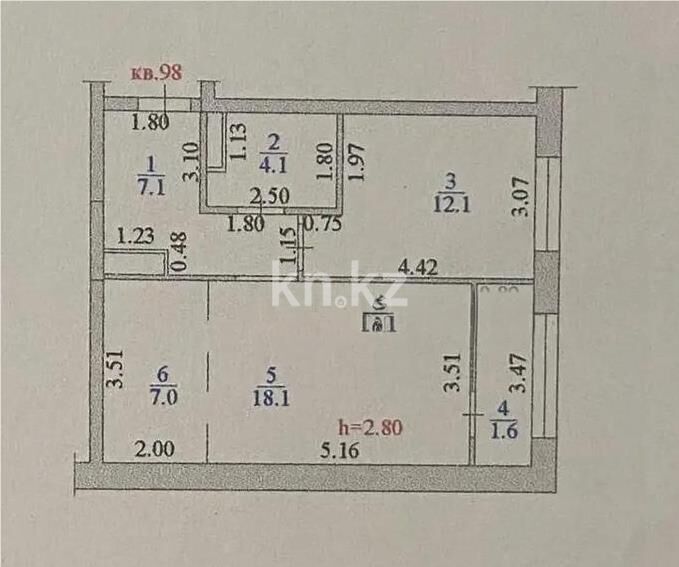 Продажа 2-комнатной квартиры, 50 м² - Продажа квартир от собственников в Алматы - страница 274 фото 1 из 1