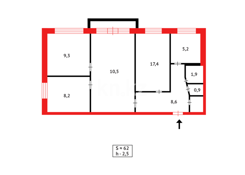 Продажа 4-комнатной квартиры, 62 м² - Недвижимость в Темиртау - страница 34 фото 16 из 16