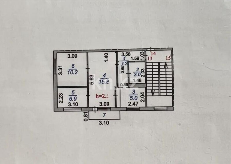 Продажа 3-комнатной квартиры, 47 м² - Продажа квартир в Пришахтинске Караганды - страница 6 фото 7 из 7