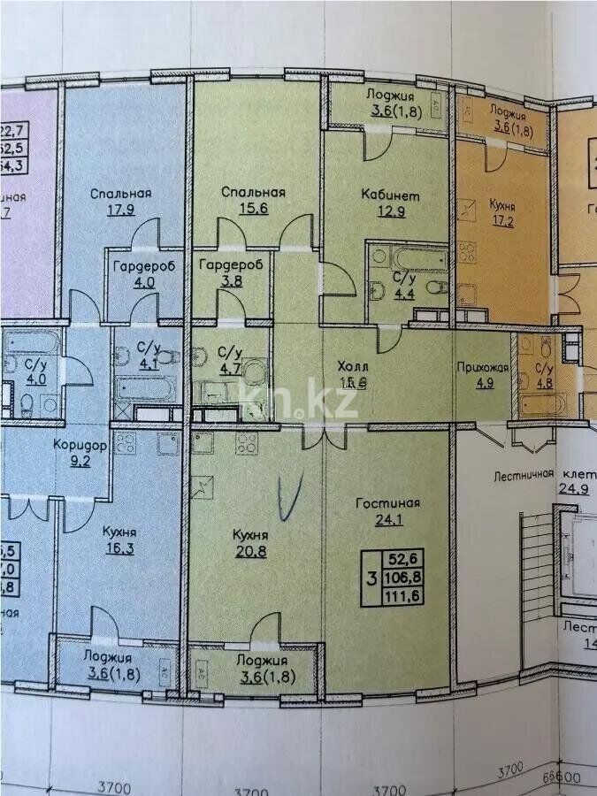 Продажа 3-комнатной квартиры, 111.6 м² - Продажа квартир от собственников в Алматы - страница 10 фото 1 из 1