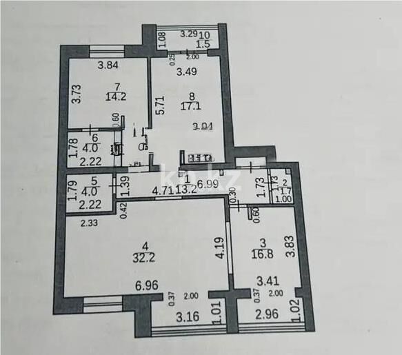 Продажа 3-комнатной квартиры, 107 м² - Продажа трехкомнатных квартир в Караганде фото 6 из 6