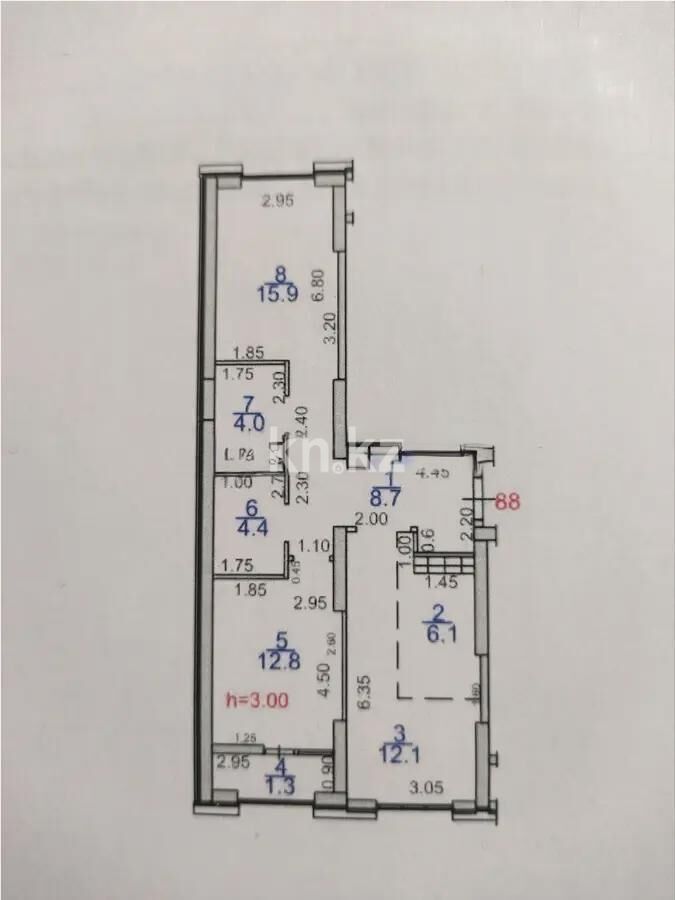 Продажа 3-комнатной квартиры, 65.3 м² - Продажа трехкомнатных квартир в Алмалинском р-не Алматы - страница 20 фото 1 из 1