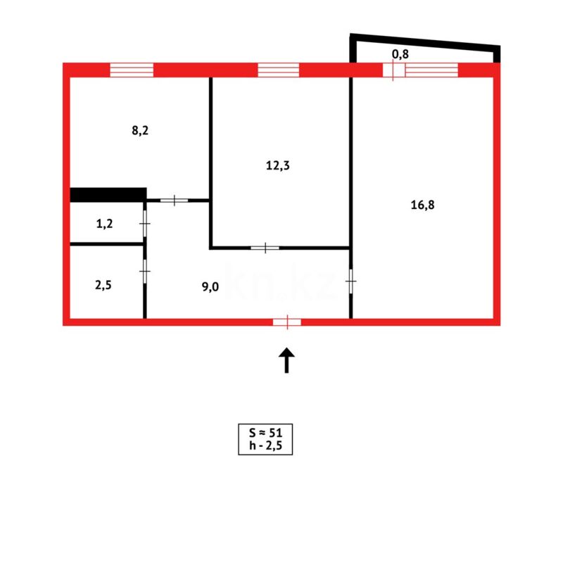Продажа 2-комнатной квартиры, 51 м² - Продажа квартир в Казахстане - страница 67 фото 11 из 11
