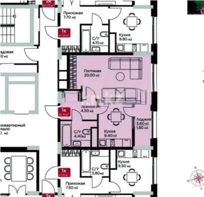 Продажа 1-комнатной квартиры, 40.1 м² - Продажа однокомнатных квартир в блочном доме в Казахстане - страница 45 фото 1 из 1