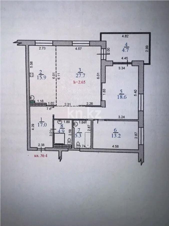 Продажа 3-комнатной квартиры, 107 м² - Продажа трехкомнатных квартир от собственников в Алматы - страница 34 фото 8 из 8