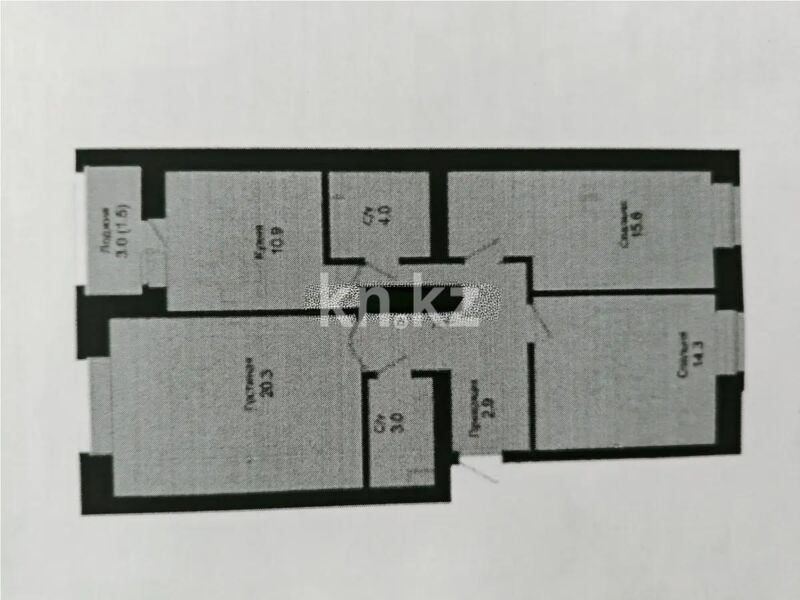 Продажа 3-комнатной квартиры, 80.7 м² - Продажа  трехкомнатных квартир в новостройках Астаны - страница 20 фото 1 из 1