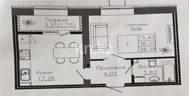 Продажа 1-комнатной квартиры, 39 м² - Продажа однокомнатных квартир от собственников в Астане - страница 60 фото 1 из 1