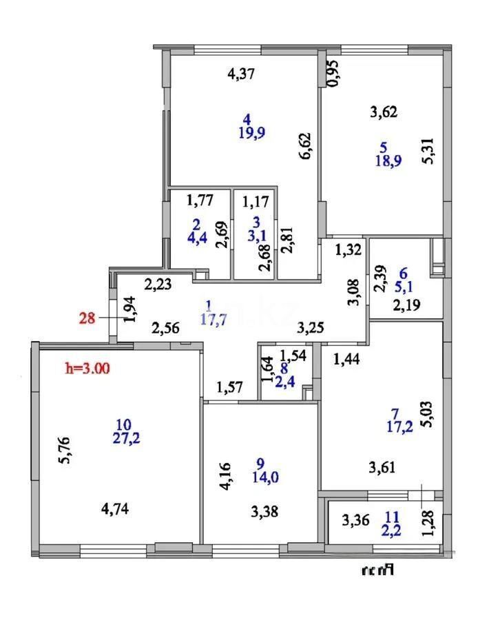 Продажа 4-комнатной квартиры, 132.1 м² - Продажа четырехкомнатных квартир в блочном доме в Астане - страница 2 фото 8 из 8