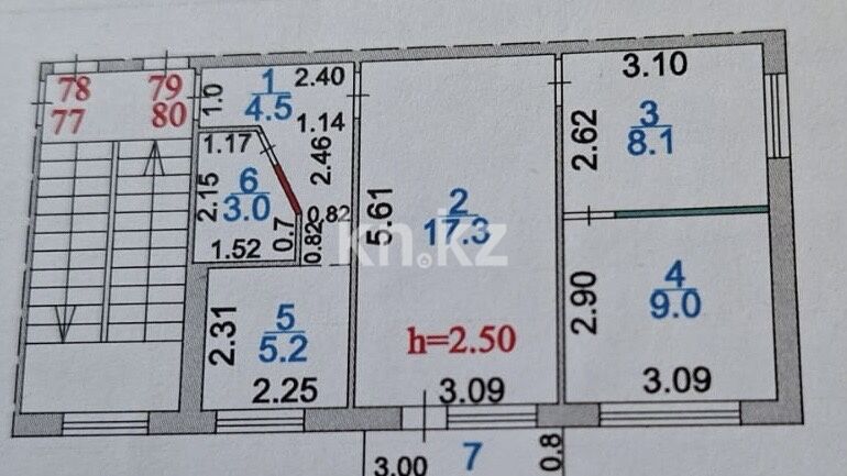 Продажа 3-комнатной квартиры, 50 м² - Продажа трехкомнатных квартир на Юго-Востоке Караганды фото 10 из 10