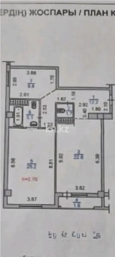 Продажа 2-комнатной квартиры, 78.1 м² - Продажа двухкомнатных квартир от собственников в Казахстане - страница 2 фото 1 из 1