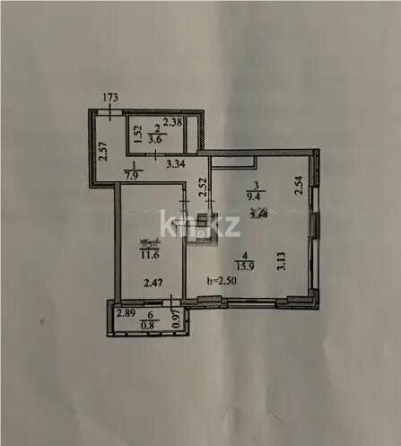 Продажа 2-комнатной квартиры, 49.2 м² - Продажа двухкомнатных квартир в Казахстане - страница 3 фото 6 из 6