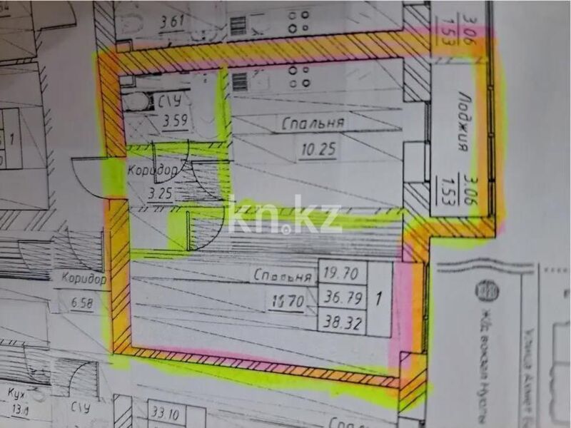 Продажа 1-комнатной квартиры, 38.32 м² - Продажа однокомнатных квартир в р-не Сарайшык Астаны - страница 11 фото 1 из 1
