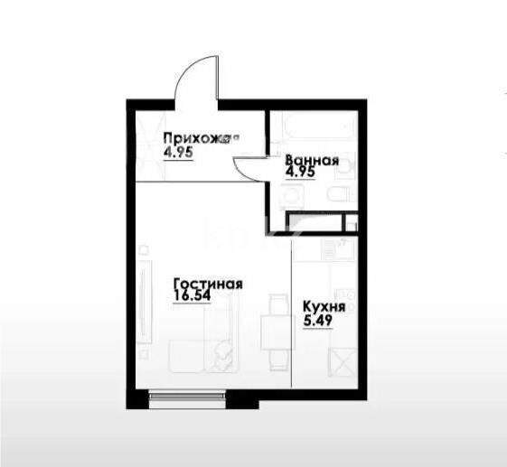 Продажа 1-комнатной квартиры, 32 м² - Продажа однокомнатных квартир в Казахстане - страница 18 фото 1 из 1