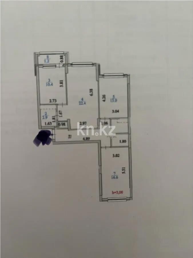 Продажа 3-комнатной квартиры, 83 м² - Продажа квартир в монолитно-каркасном доме в Астане - страница 86 фото 1 из 1
