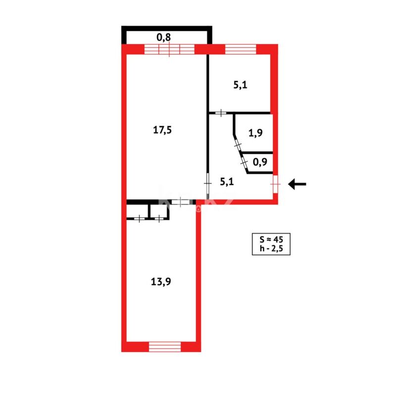 Продажа 2-комнатной квартиры, 48 м² - Продажа квартир в панельном доме в Казахстане - страница 154 фото 13 из 13