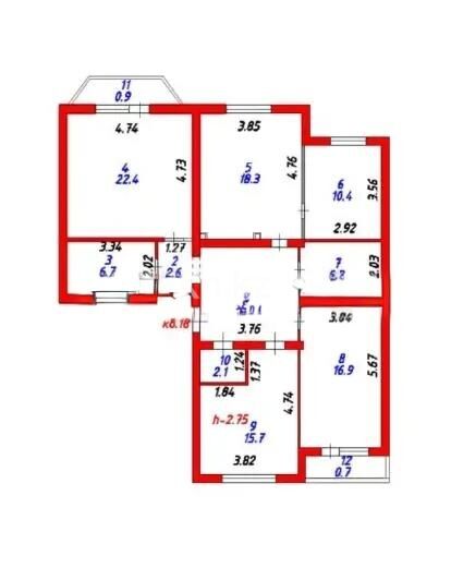Продажа 4-комнатной квартиры, 117 м² - Продажа четырехкомнатных квартир в кирпичном доме в Казахстане - страница 13 фото 10 из 10