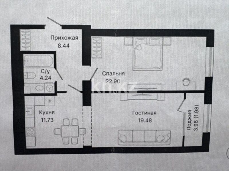 Продажа 2-комнатной квартиры, 68.1 м² - Продажа двухкомнатных квартир в р-не Сарайшык Астаны - страница 22 фото 4 из 4