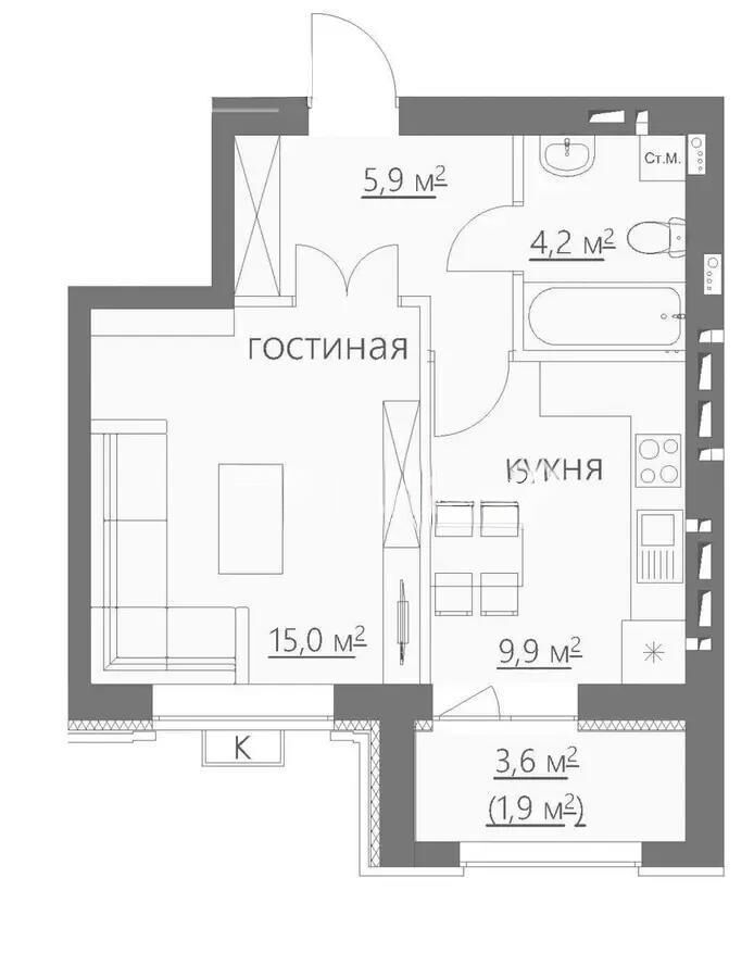 Продажа 1-комнатной квартиры, 38 м² - Продажа однокомнатных квартир в Майкудуке Караганды - страница 8 фото 1 из 1