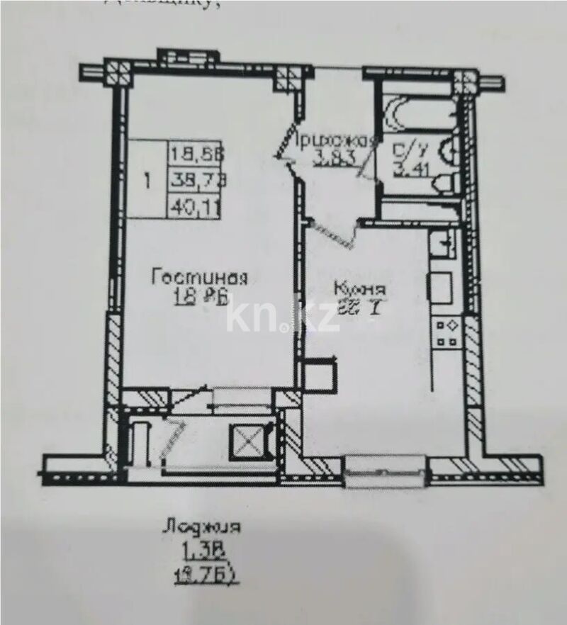 Продажа 1-комнатной квартиры, 40.11 м² - Продажа квартир от собственников в Астане - страница 42 фото 1 из 1