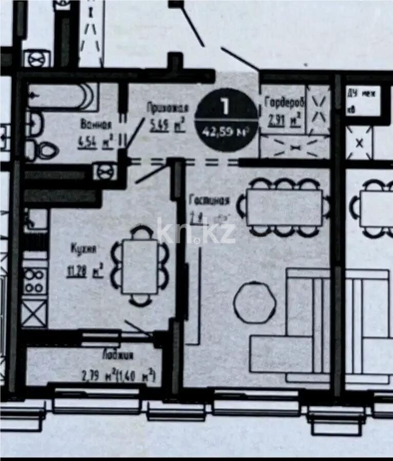 Продажа 1-комнатной квартиры, 43 м² - Продажа однокомнатных квартир от собственников в Астане - страница 43 фото 1 из 1