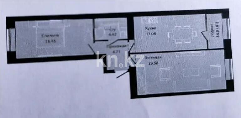 Продажа 2-комнатной квартиры, 68 м² - Продажа квартир в блочном доме в Астане - страница 174 фото 6 из 6