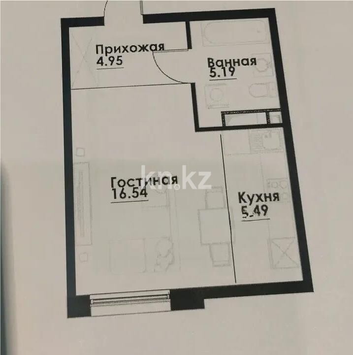 Продажа 1-комнатной квартиры, 32 м² - Продажа квартир в Казахстане - страница 16 фото 1 из 1