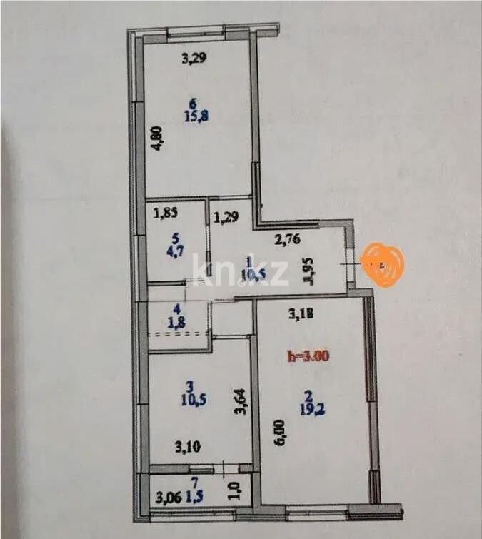 Продажа 2-комнатной квартиры, 64 м² - Продажа двухкомнатных квартир в блочном доме в Казахстане - страница 74 фото 1 из 1