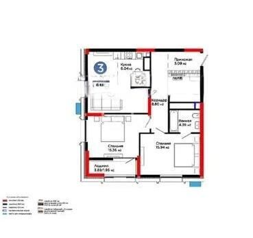 Продажа 3-комнатной квартиры, 79.75 м² - Продажа трехкомнатных квартир от собственников в Казахстане - страница 259 фото 4 из 4
