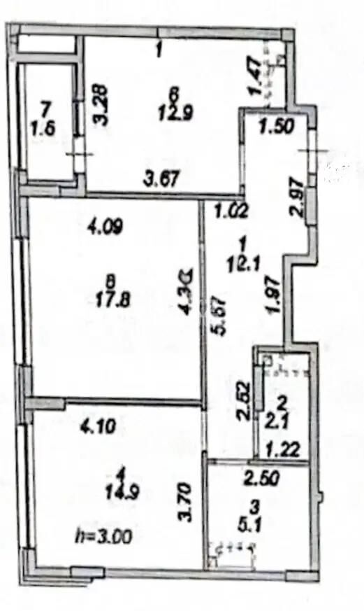 Продажа 2-комнатной квартиры, 66.4 м² - Продажа двухкомнатных квартир в блочном доме в Астане - страница 63 фото 6 из 6