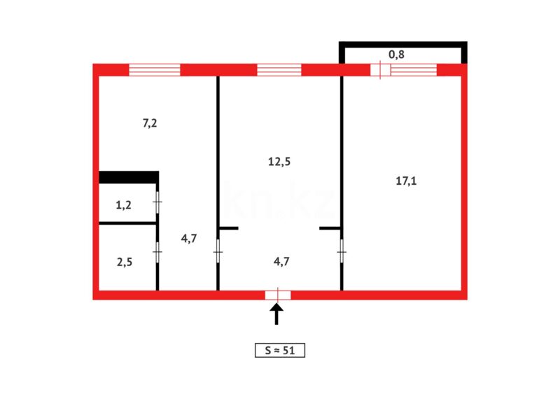 Продажа 2-комнатной квартиры, 50 м² - Продажа квартир в Темиртау - страница 2 фото 11 из 11
