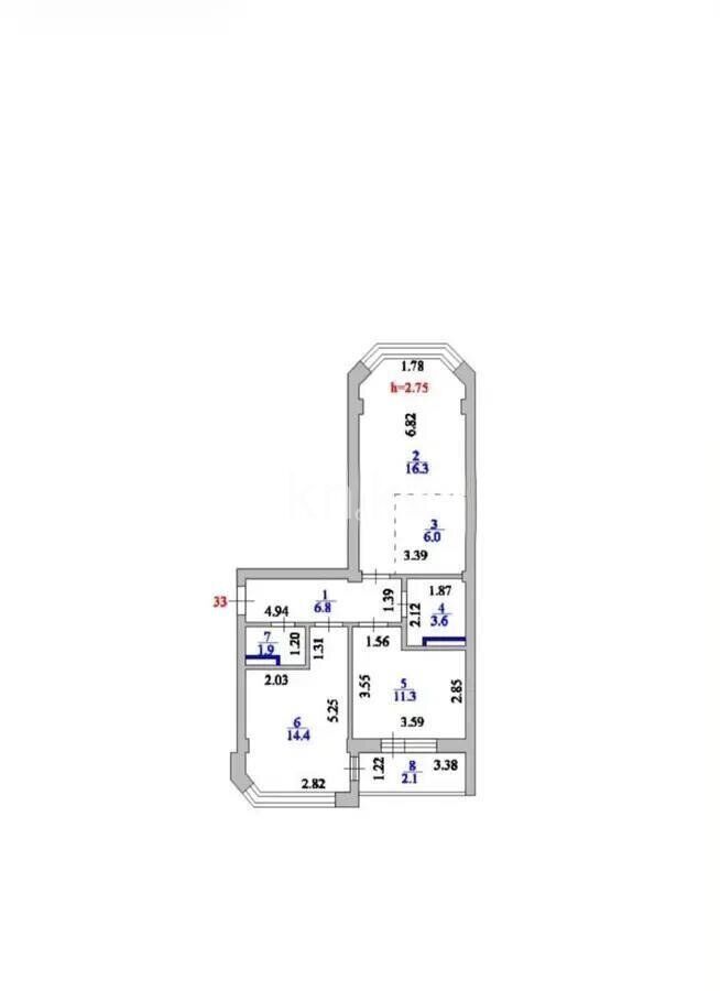 Продажа 3-комнатной квартиры, 62.4 м² - Продажа квартир от собственников в Астане - страница 24 фото 8 из 8