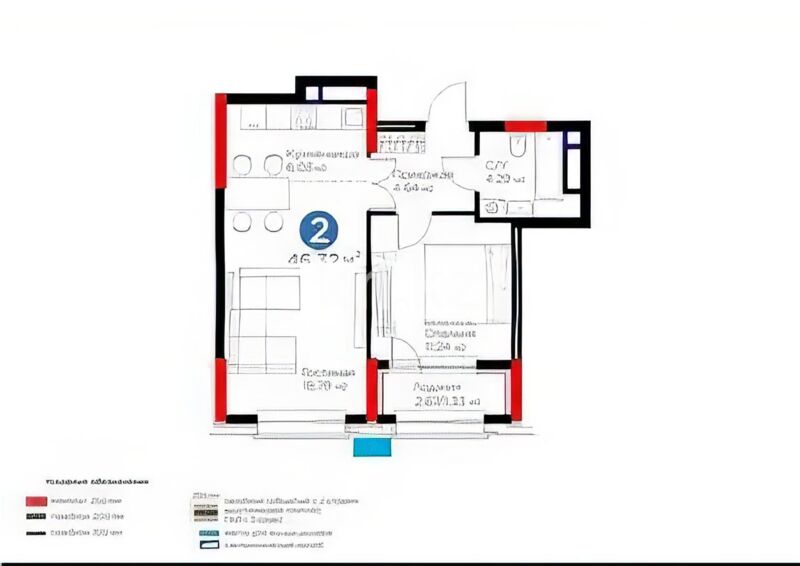 Продажа 2-комнатной квартиры, 46.32 м² - Продажа двухкомнатных квартир в р-не Сарайшык Астаны - страница 34 фото 1 из 1