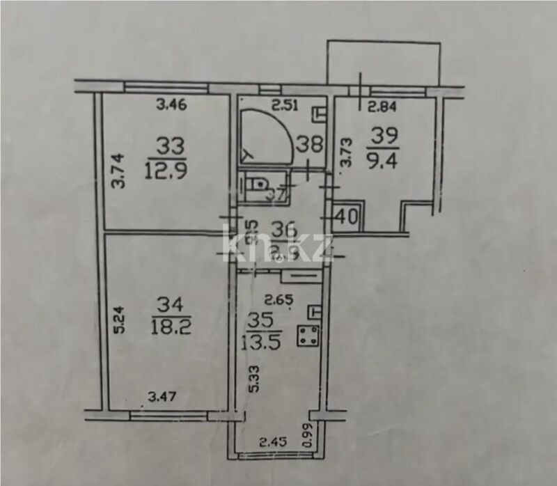 Продажа 3-комнатной квартиры, 66.2 м² - Продажа трехкомнатных квартир в Алмалинском р-не Алматы - страница 13 фото 6 из 6