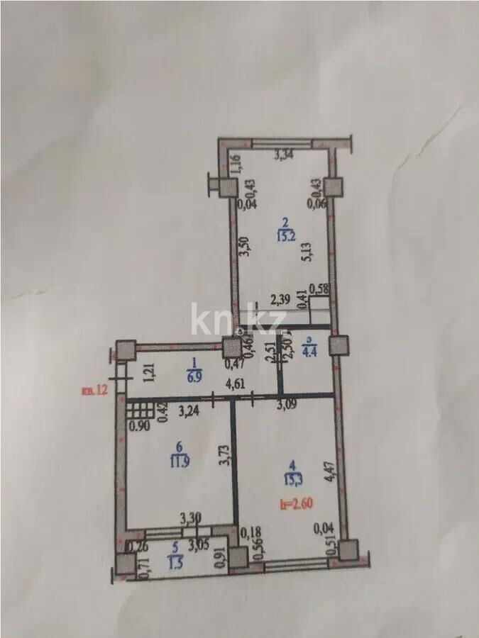 Продажа 2-комнатной квартиры, 55.2 м² - Продажа двухкомнатных квартир в монолитно-каркасном доме в Казахстане - страница 203 фото 6 из 6