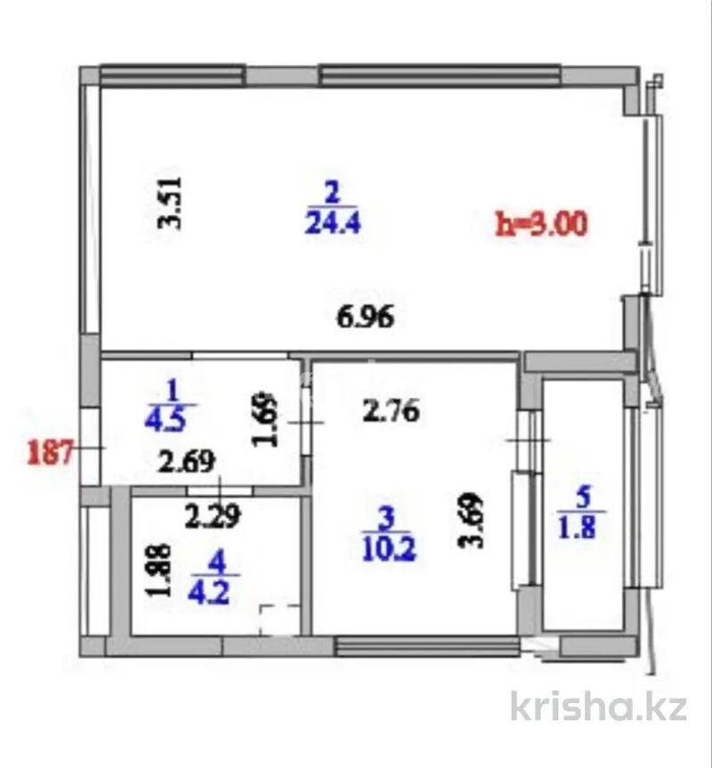 Продажа 1-комнатной квартиры, 45.1 м² - Продажа однокомнатных квартир в р-не Нура Астаны - страница 29 фото 6 из 12
