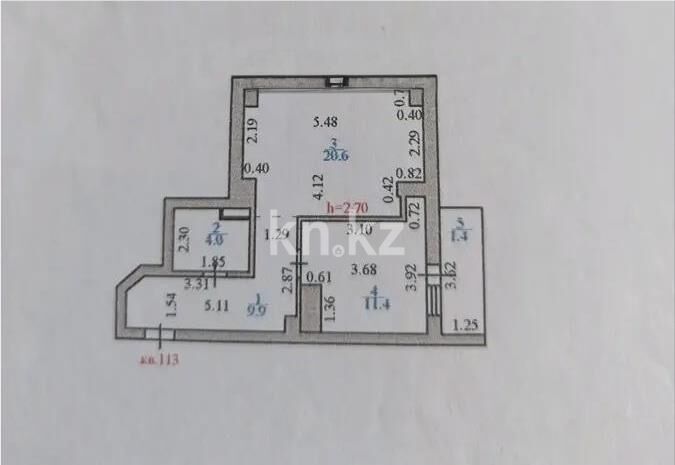Продажа 2-комнатной квартиры, 47 м² - Продажа двухкомнатных квартир в р-не Алматы Астаны - страница 15 фото 5 из 5