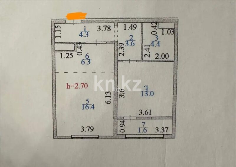 Продажа 2-комнатной квартиры, 50 м² - Продажа двухкомнатных квартир в блочном доме в Астане - страница 19 фото 5 из 5