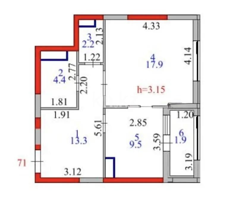 Продажа 2-комнатной квартиры, 50 м² - Продажа двухкомнатных квартир в р-не Алматы Астаны - страница 8 фото 1 из 1